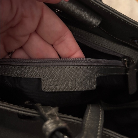 Calvin Klein Metallic Saffiano Leather Purse - Picture 4 of 6